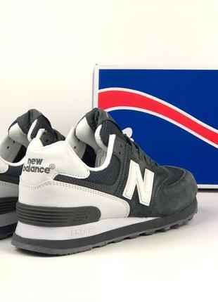 Женские кожаные кроссовки new balance 574 / жіночі спортивні шкіряні кросівки / жіночі кросівки для бігу і активного відпочинку5 фото