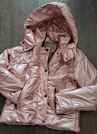 Рожева демисезонна курточка1 фото