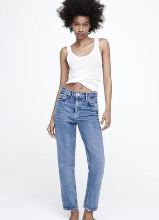 Джинси джинси zw the '90s mom-fit jeans zara