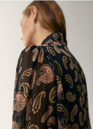 Красива блуза з принтом турецький огірок7 фото
