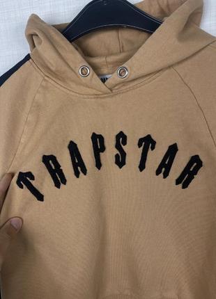 Trapstar худи кофта лого с лампасами кроп дрел drill базовое polar sb (stussy dickies carhartt)5 фото