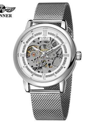 Класичний механічний чоловічий наручний годинник forsining 8099 black-gold-black