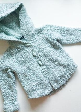 Худі плюш з флісом/меховушка george м‘ятного кольору з капюшоном 92-98р