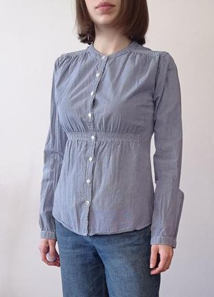 Голубая рубашка блуза в мелкую клетку levi's