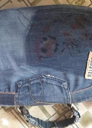 Сумочка из брендового джинса 100% хенд мейд7 фото