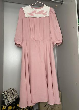 Вінтажна жіноча рожева сукня напівпрозора hanells london англійська старовинна