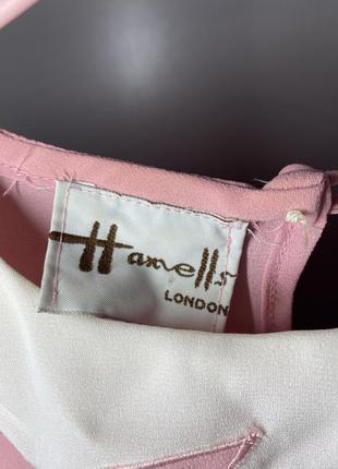 Винтажное женское розовое платье полупрозрачное hanells london английское старинное9 фото