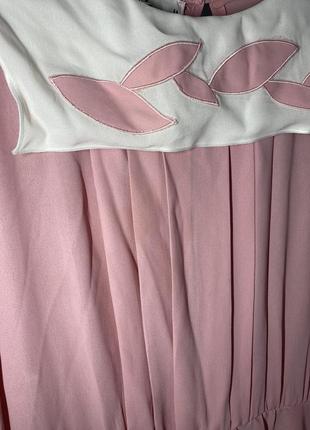 Винтажное женское розовое платье полупрозрачное hanells london английское старинное2 фото