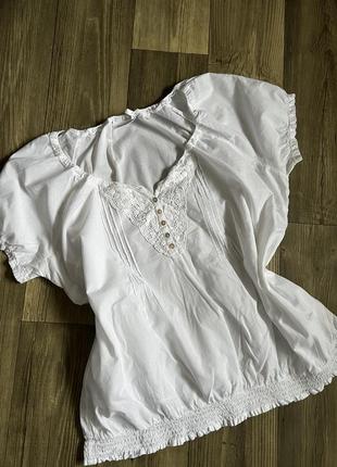 Легкая хлопковая блуза большого размера батал6 фото