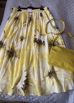 Спідниця h&m m l розмір лимонна юбка сумка4 фото