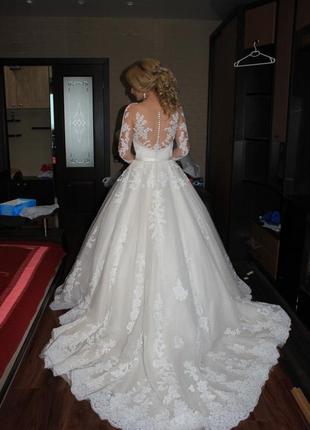 Шикарное свадебное платье2 фото