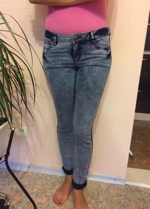 Супер джинсы синий мрамор skinny!6 фото