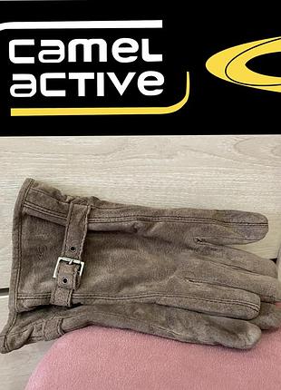 Перчатки camel active кожаные мужские