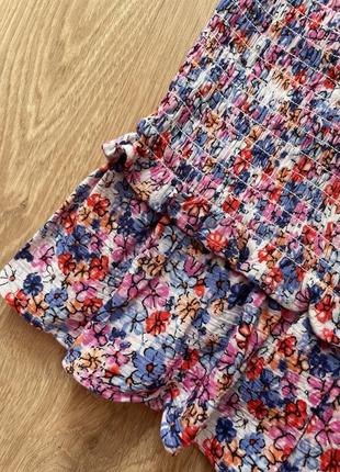 Спідниця нова квітковий принт юбка спідничка резинка спідниця-резинка3 фото