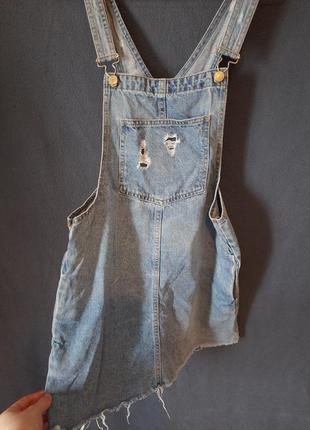 Джинсовый комбинезон pull &amp; bear