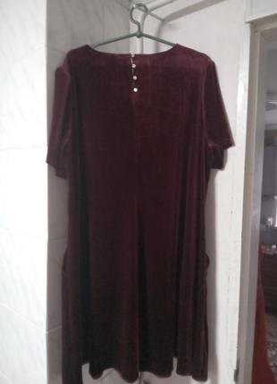 Батал,шикарна стрейчева бархатна сукня, укр.187 фото