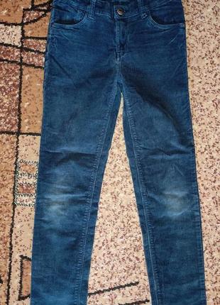 Вельветовые темно-синие джинсы tex