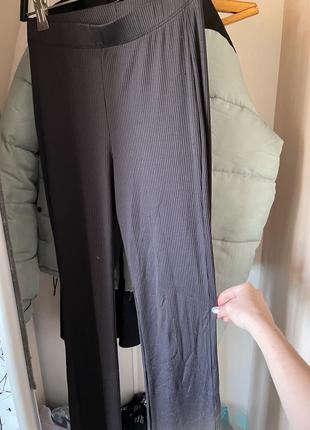 Штаны клёш в рубчик