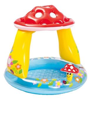 Дитячий надувний басейн intex 57114 «грибочок», 102 х 89 см