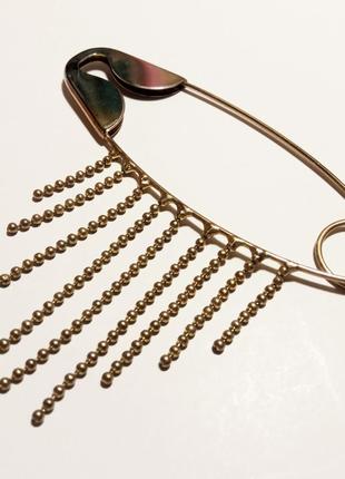 Брошка англійська шпилька з торочками