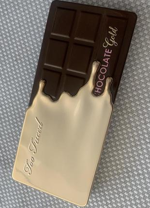 Палетка теней too faced - shocolate gold.  б/у