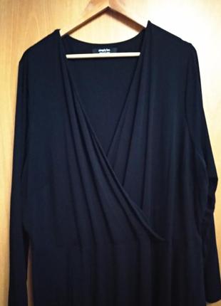 Хорошенькое трикотажное черное платье, вискоза. размер 26-285 фото