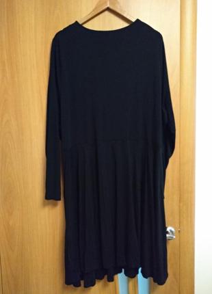 Хорошенькое трикотажное черное платье, вискоза. размер 26-289 фото