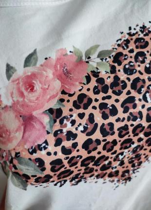 Женская футболка с леопардовым сердечком3 фото