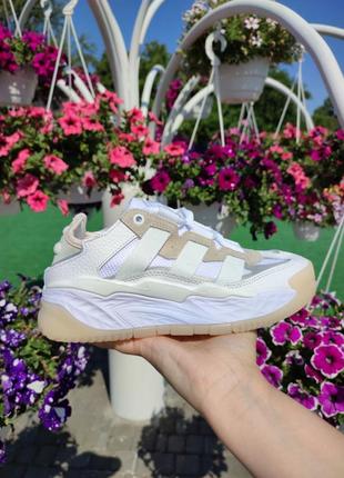 Кросівки в стилі adidas niteball white cream2 фото