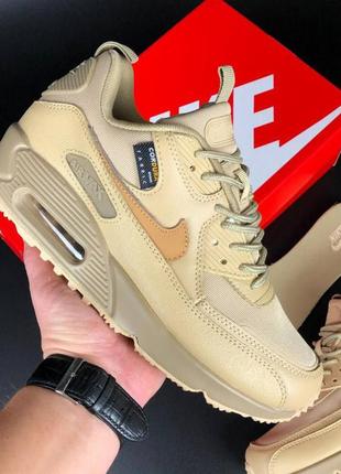 Чоловічі кросівки nike air max 90 surplus шкіряні сіточка пісочний