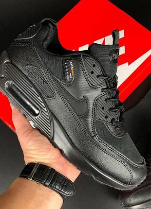 Чоловічі кросівки nike air max 90 surplus шкіряні сіточка чорні