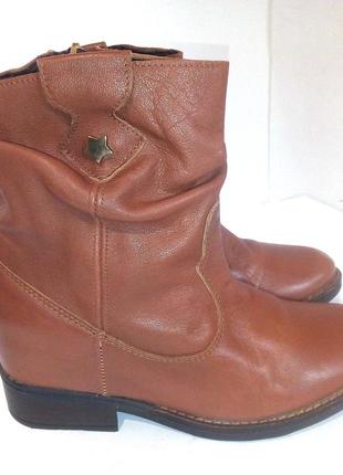 Стильные кожаные демисезонные ботинки на скрытой танкетке от tony mora, р.38-39 код b39263 фото