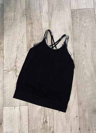 Спортивна майка 2 в 1 , майка + топ, h&m, розмір 42-44
