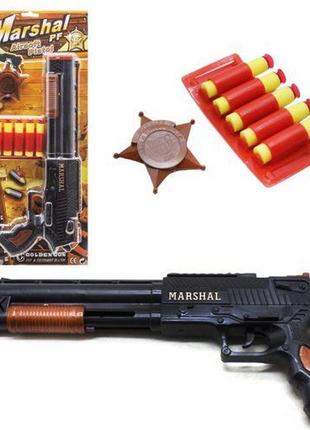 Пістолет з кулями присосками "дробовик marshal", 5 стріл