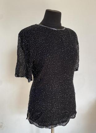 Блуза ручна робота вишивка стеклярусом 🦢