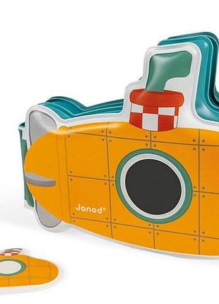 Игрушка для купания в ванне подводная лодка книга, janod