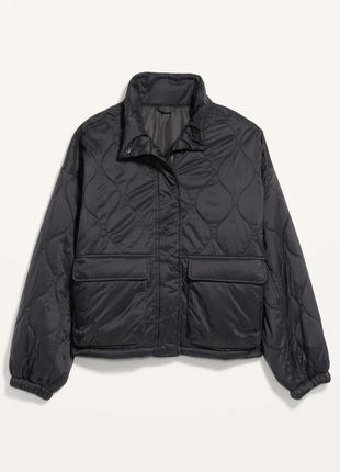 Old nevy демисезонная куртка, большой размер, короткая, стеганная, оверсайз3 фото