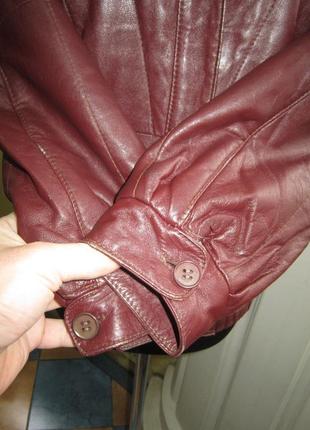 Кожаная! классная куртка* quality leather diffusion *6 фото