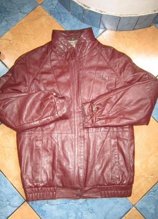 Кожаная! классная куртка* quality leather diffusion *2 фото