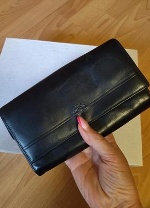 Шкіряний гаманець,багато відділів,клатч,портмоне,італія