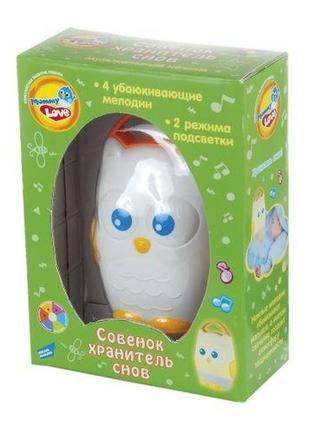 Дитячий нічник іграшка музична «совеня. зберігач снів» 589a