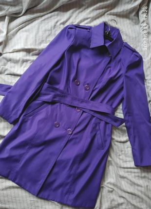 🌴 яскравий плащ тренч фіолетовий