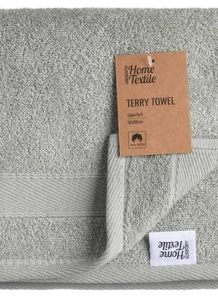 Рушник лицьовий махровий supersoft, світло-зелений, бавовна — рушник 50х90 см туреччина