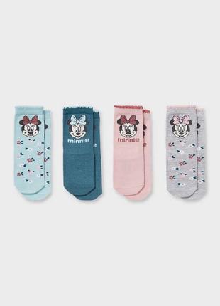 Комплект з 4 пар шкарпеток minnie mouse від c&a, німеччина1 фото
