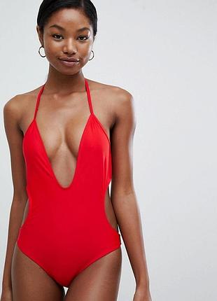 ‼️розпродаж  до 01.02‼️ червоний купальник boohoo ❤️