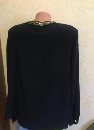 Розшита чорна сорочка (віскоза)-розмір 16/185 фото