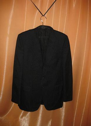 Шерсть65% шикарный шерстяной жакет пиджак темный st. michael км1592 англия с карманами