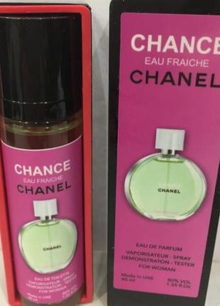 Мініпарфуми 40 мл chanel chance eau fraiche тестер жіночі, шанель шанс фреш