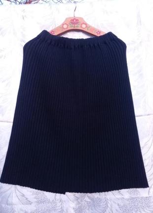 Черная юбка в рубчик. р.xxl