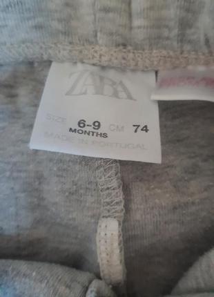 Штанці  б/в фірми zara на 74 см(6-9 міс)3 фото